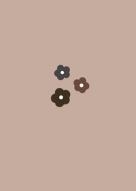 Beige. Brown. Gray. Flowers.