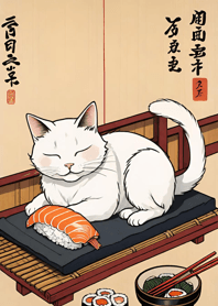 Ukiyo-e Meow Meow Cats 481A34