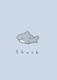 Shark (line&color) /pale blue