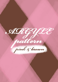 Argyle pattern [pink & brown]