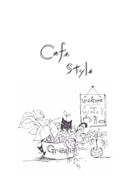 Cat cafe and planter.