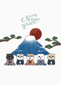 neko new year / white