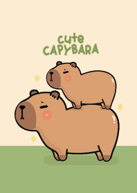 Capybara cute green!