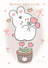 Bunny and tulip  :) :) :) :) :) :)