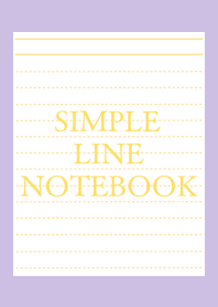 SIMPLE YELLOW LINE NOTEBOOK/DUSTY PURPLE