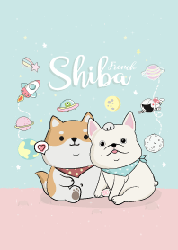 Dog Lover. Shiba & Frenchy
