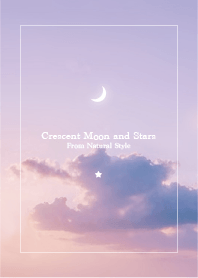 Crescent moon and stars #76