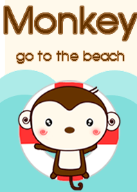 Monkey go to the beach