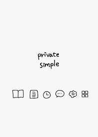 Private simple -silver white-