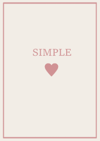 SIMPLE HEART =pinkrose beige=