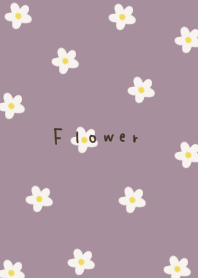 Dull purple. Floral pattern.