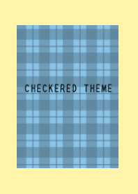 DUSTY BLUE CHECKERED THEME-LIGHT YELLOW