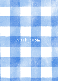 水彩チェック（ブルー） mush