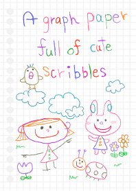 A graph paper full of cute scribbles 2