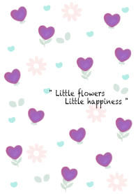 Mini violet heart flowers 21