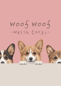 Woof Woof -Welsh Corgi 01- PINK LEMONADE
