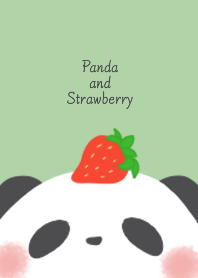 Panda and Strawberry (green)