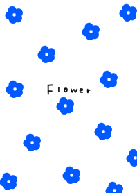 ホワイト×ブルーお花柄。