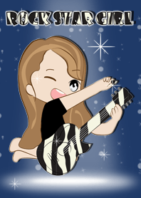 Rock star girl guitarist