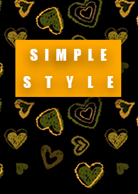 Simple Black Orange Heart