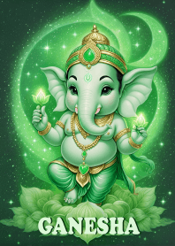 Ganesha, green attracts wealth, wealth