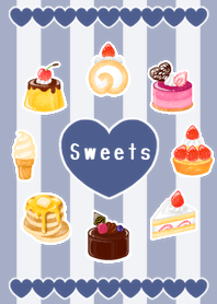 Many sweets! -dusty blue- Revised