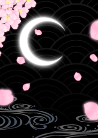 -月亮和樱花-黑色 ver.2021