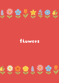 Flowers a la carte02 on red