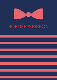 BORDER & PINKRIBBON -Navy 15-