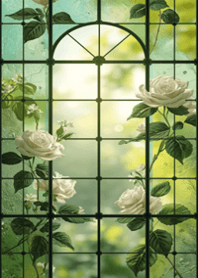 White Roses at the Morning Window
