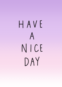 Pink gradation. Simple characters.