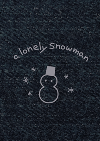 A Lonely Snowman on denim