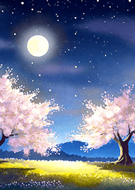 美しい夜桜の着せかえ#2894