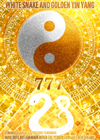 White snake and golden yin yang 777