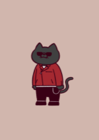 Racing jacket black cat.(dusty colors01)