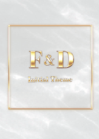[ F&D ]  Initial Theme Gold Gray