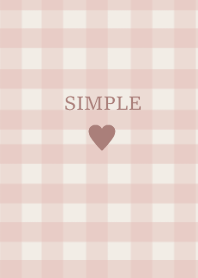 SIMPLE HEART :check pinkbeige