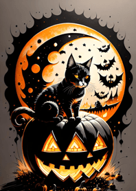 cat halloween 84A3e4