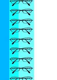 青い空間のメガネ