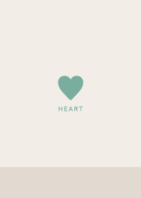 Simple Heart - Beige&Peacock Green