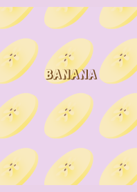 Banana slices2 on light purple