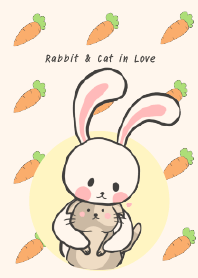 Rabbit and Cat in Love