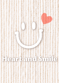 Heart and Smile Off white fabric