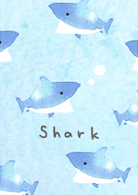 Watercolor shark illustration16.