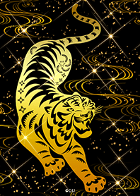 Tiger and Japanese pattern