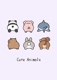 Cute animal butts(Romantic Purple)