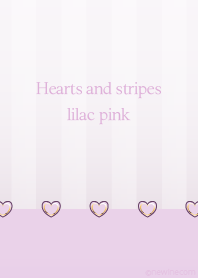 Hearts and stripes lilac pink