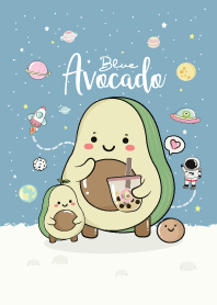 Avocado blue space.