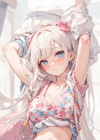 活躍白色女孩