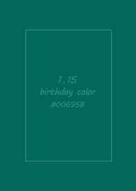 birthday color - January 15